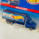 1997 Hot Wheels Haulers HW Team Racing Dunlop Camión Trailer azul 7SP