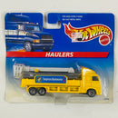 1997 Hot Wheels Haulers Telephone Maintenance Camión de Mantenimiento amarillo 7SP