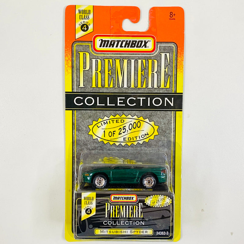 1996 Matchbox Premiere Collection World Class Limited Edition 1/25,000 Mitsubishi Spyder verde Llantas de Goma