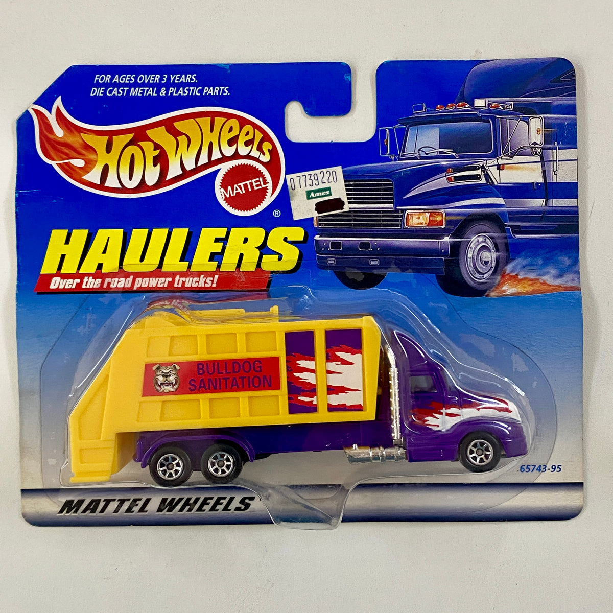 1999 Hot Wheels Haulers Bulldog Sanitation Camión Recolector de Basura