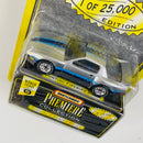 1997 Matchbox Premiere Collection World Class Limited Edition 1/25,000 Pontiac Firebird Racer plata Llantas de Goma - Detalle Burbuja