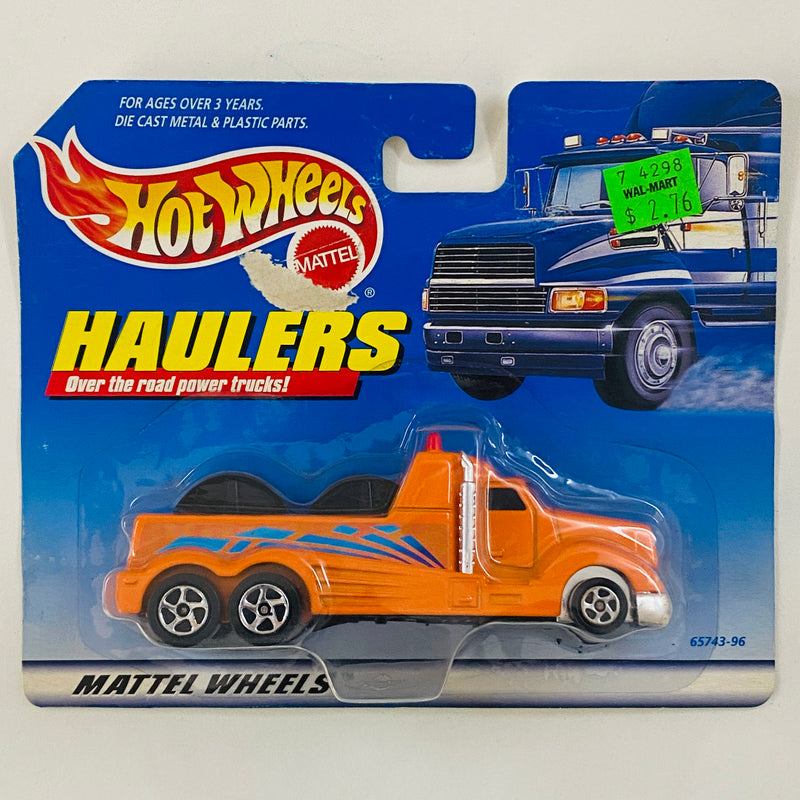 1999 Hot Wheels Haulers Camión de Tendido de Cables naranja 5SP