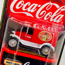 1999 Matchbox Collectibles Coca Cola Collection 1921 Ford Model T rojo con blanco Llantas de Goma