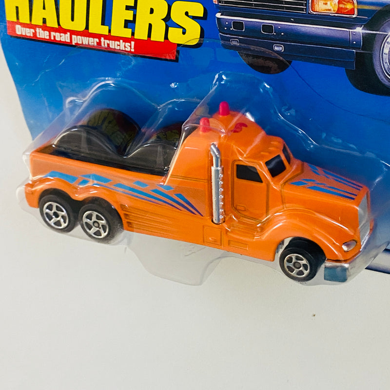 1999 Hot Wheels Haulers Camión de Tendido de Cables naranja 5SP