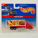 1998 Hot Wheels Haulers McDonalds Large Fries Camión Trailer rojo con blanco 7SP