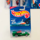 1997 Hot Wheels Phantom Racer Series Colección Set de 4 - Power Rocket, Power Pistons, Power Pipes, Road Rocket