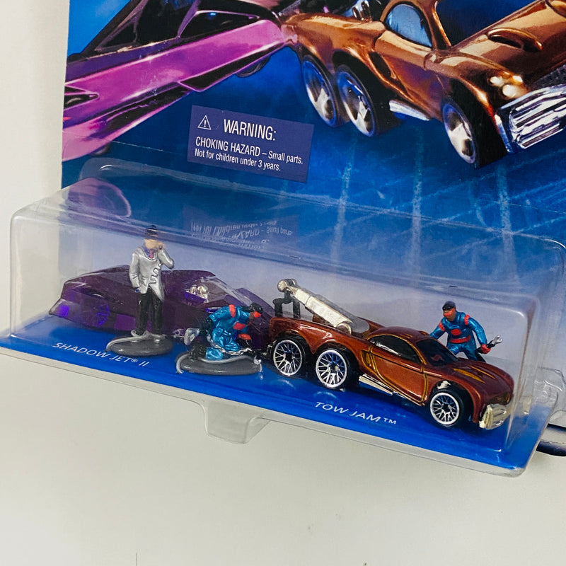 1999 Hot Wheels Action Pack Towing 2010 Diorama Set - Shadow Jet II y Tow Jam