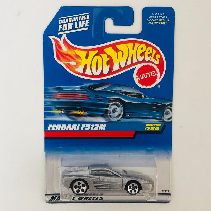 1998 Hot Wheels Ferrari 512M 784 plata metálico 5DOT