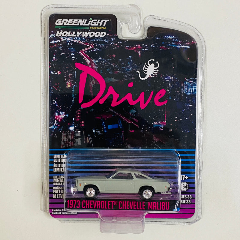 2021 Greenlight Hollywood Drive El Escape 1973 Chevrolet Chevelle Malibu gris Llantas de Goma