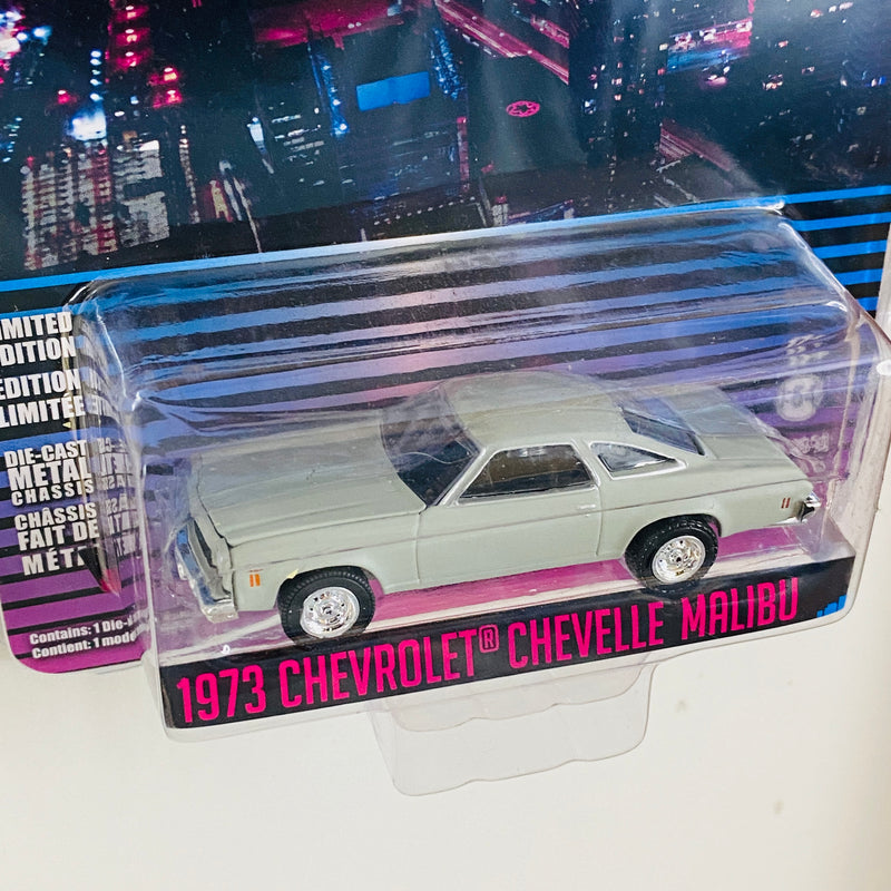 2021 Greenlight Hollywood Drive El Escape 1973 Chevrolet Chevelle Malibu gris Llantas de Goma