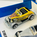 2001 Hot Wheels Special Edition KB Toys Exclusive Series 4 2 Pack Set de 2 - 33 Ford Roadster amarillo con flamas y ZAMAC