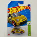 2025 Hot Wheels HW EV Fiat 500e dorado metálico L4