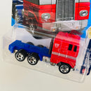 2026 Hot Wheels Screen Time Transformers Optimus Prime rojo con azul RSW