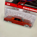 2010 Hot Wheels Wayne's Garage 64 Lincoln Continental naranja metálico Llantas de Goma RR base ZAMAC