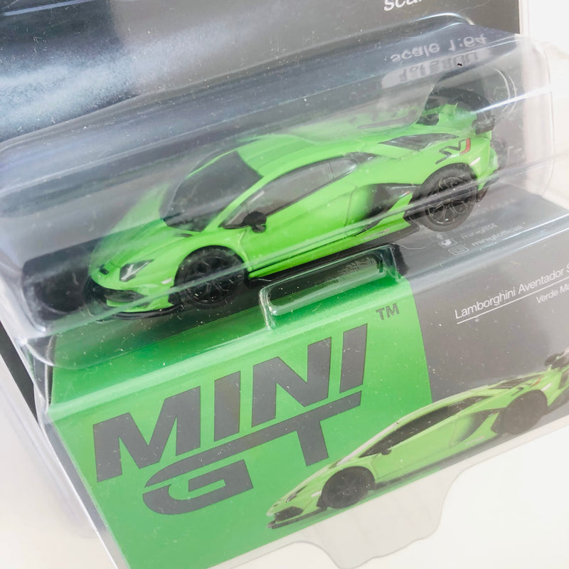 2022 Mini GT MiJo Exclusives 1:64 Limited Edition 1/5,400 Lamborghini Aventador SVJ verde mantis Llantas de Goma