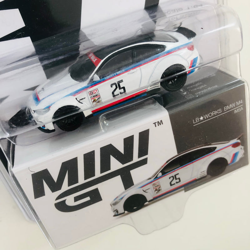 2022 Mini GT MiJo Exclusives 1:64 Limited Edition 1/3000 LB Works BMW M4 blanco Llantas de Goma