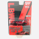 2022 Mini GT MiJo Exclusives 1:64 Limited Edition 1/3600 LB Works Nissan GT-R rojo Llantas de Goma