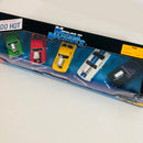 2000 Maisto Muscle Machines California Too Hot Set de 5 - 66 Pontiac GTO, 69 Camaro, 63 Corvette, 66 Mustang, 70 Cuda - Llantas de Goma