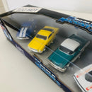2003 Maisto Muscle Machines California Too Hot Set de 5 - 69 Camaro, 66 Mustang, 58 Impala, 70 Plymouth Cuda, 66 GTO - Llantas de Goma