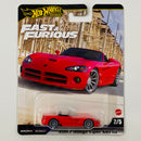 2025 Hot Wheels Premium Fast & Furious Rápidos y Furiosos 2003 Dodge Viper SRT 10 rojo Llantas de Goma RR Primera Edición