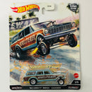 2022 Hot Wheels Premium Car Culture Dragstrip Demons 64 Chevy Nova Gasser celeste Llantas de Goma RR base ZAMAC