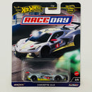 2024 Hot Wheels Premium Car Culture Race Day Chevrolet Corvette C8.R plata Llantas de Goma RR