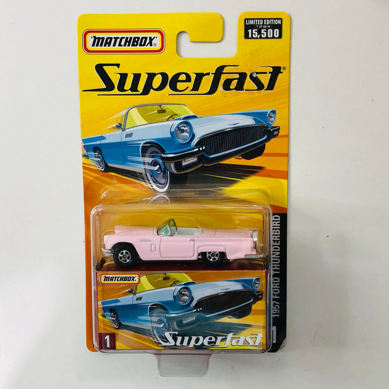 2004 Matchbox Superfast Limited Edition 1/15,500 35 Aniversario 1957 Ford Thunderbird rosado