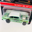 2021 Hot Wheels RLC Special Edition Triassic-Five 55 Chevy Bel Air Gasser Exclusivo Red Line Club verde spectraflame Llantas de Goma RR