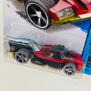 2014 Hot Wheels HW City Buzzerk rojo OH5 Sierra Giratoria