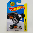 2014 Hot Wheels HW City Bone Shaker negro metálico con flamas 5SP