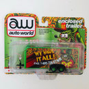 2022 Auto World Enclosed Trailer Ed Big Daddy Roth Rat Fink verde Llantas de Goma