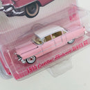 2022 Greenlight Hobby Exclusive Series 60 1955 Cadillac Fleetwood rosado Llantas de Goma