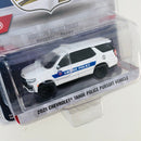 2022 Greenlight Hot Pursuit Houston Metro Police 2021 Chevrolet Tahoe Police Pursuit Vehicle blanco policial Llantas de Goma