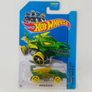 2014 Hot Wheels HW City Dragon Blaster verde OH5 base ZAMAC