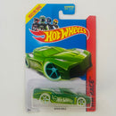 2014 Hot Wheels HW Race Hypertruck verde metálico GitD OH5 Brilla en la Oscuridad