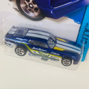 2014 Hot Wheels HW City 71 Ford Mustang Funny Car azul metálico 5SP base ZAMAC