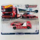 2021 Hot Wheels Car Culture Team Transport BMW M3 E46 y camión Aero Lift rojo Llantas de Goma RR