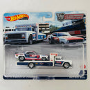 2022 Hot Wheels Car Culture Team Transport 72 Plymouth Cuda FC y camión Retro Rig blanco Llantas de Goma RR base ZAMAC