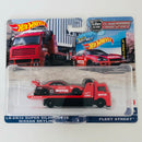 2022 Hot Wheels Car Culture Team Transport LB-ER34 Super Silhouette Nissan Skyline y camión Fleet Street rojo Llantas de Goma RR
