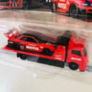 2022 Hot Wheels Car Culture Team Transport LB-ER34 Super Silhouette Nissan Skyline y camión Fleet Street rojo Llantas de Goma RR