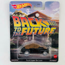 2023 Hot Wheels Premium Back to the Future Volver al Futuro 48 Ford Super De Luxe negro Llantas de Goma RR base ZAMAC