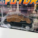 2023 Hot Wheels Premium Back to the Future Volver al Futuro 48 Ford Super De Luxe negro Llantas de Goma RR base ZAMAC
