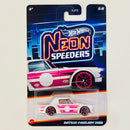 2025 Hot Wheels Walmart Exclusive Neon Speeders Datsun Fairlady 2000 Nissan blanco con rosado neón NS6