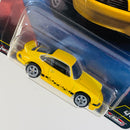 2025 Hot Wheels Premium Car Culture Hammer Drop Porsche 911 Carrera RS 2.7 amarillo Llantas de Goma RR