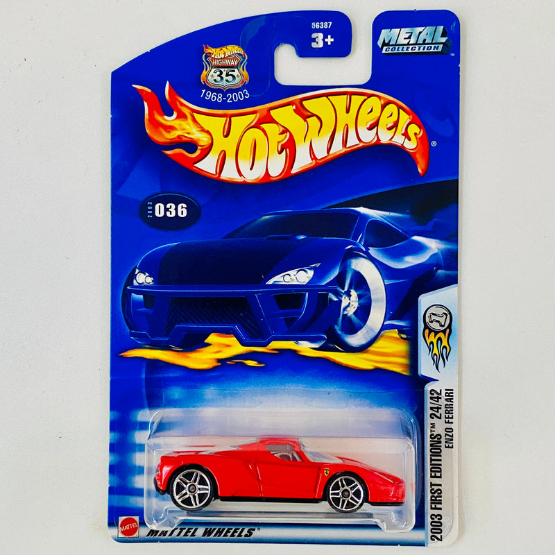 2003 Hot Wheels First Editions Enzo Ferrari rojo PR5 Primera Edición