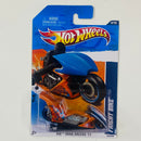 2011 Hot Wheels HW Drag Racers Fright Bike naranja MC3 base ZAMAC