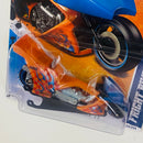 2011 Hot Wheels HW Drag Racers Fright Bike naranja MC3 base ZAMAC