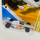 2012 Hot Wheels New Models 2011 IndyCar Oval Course Race Car blanco PR5 base ZAMAC Primera Edición
