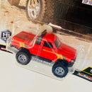 2025 Hot Wheels Premium Car Culture HW Off Road 1987 Toyota Pickup Truck rojo Llantas de Goma RR