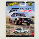 2024 Hot Wheels Premium Pop Culture Forza Horizon 5 78 Ford Escort RS 1800 MK2 blanco Llantas de Goma RR